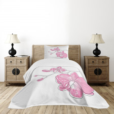 Simple Hand-drawn Flowers Bedspread Set