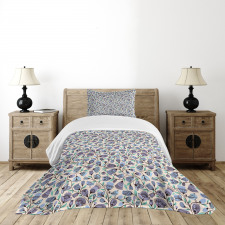 Birds Flourishing Flowers Bedspread Set