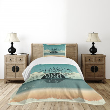 Typographic Chase the Sunset Bedspread Set