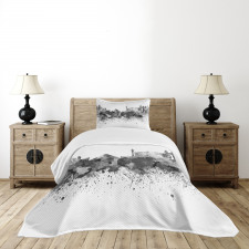 Monochrome Vegas Skyline Bedspread Set