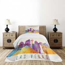 Colorful Landmarks Design Bedspread Set
