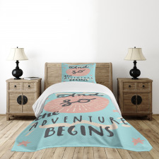 Circle and Sun Motif Pattern Bedspread Set