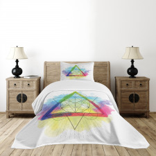 Rainbow Triangles Bedspread Set