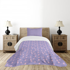 Retro Gramophone Orchids Bedspread Set