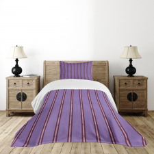 Sausage Link Shapes Lines Bedspread Set