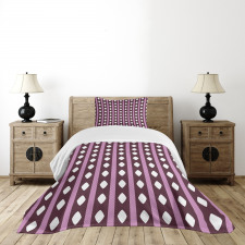 Stripes and Diamond Shape Bedspread Set