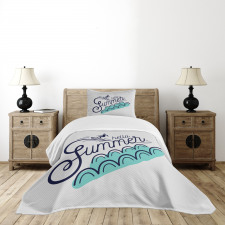 Hello Summer Lettering Bedspread Set