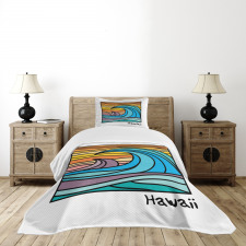 Abstract Ocean Waves Art Bedspread Set