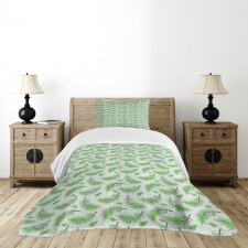 Falling Pine Tree Branches Bedspread Set