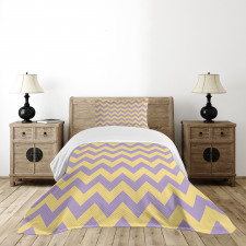 Zigzag Style Stripe Pattern Bedspread Set