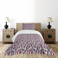 Colorful Trapezoid Stripes Bedspread Set