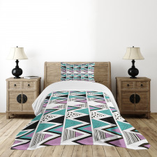 80s Memphis Zigzag Bedspread Set