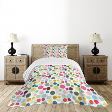 Circular Shapes Colorful Bedspread Set