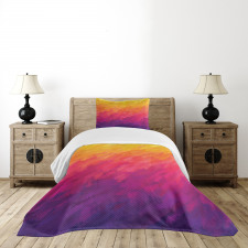 Watercolor Style Ombre Bedspread Set