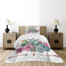 Bouquet in Boho Style Arrow Bedspread Set