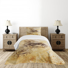 Traditional Hand Drawn Eye Bedspread Set