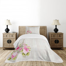 Spring Blossoming Flowers Bedspread Set