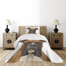 Purebred Dog Front View Bedspread Set