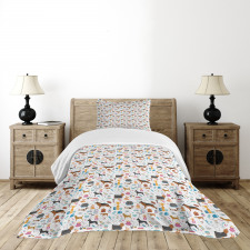 Healthcare Veterinary Cartoon Bedspread Set