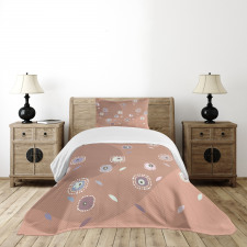 Funky Dandelion Flowers Bedspread Set