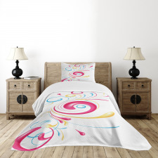 Ink Splattered Droplets Bedspread Set