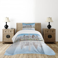 Digital Art Water Reflection Bedspread Set