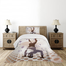 Pop Art Vintage Retro Style Bedspread Set