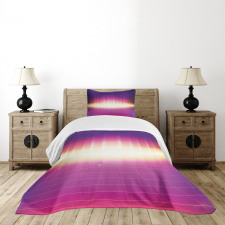 80s Retro Sci-Fi Background Bedspread Set