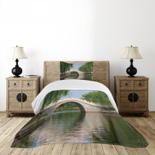 Scenery Calming Image Bedspread Set