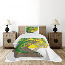 Cartoon of a Female Animal Bedspread Set