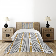 Circles Grunge Effect Bedspread Set