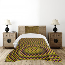 3D Cubes Vibrant Colors Bedspread Set