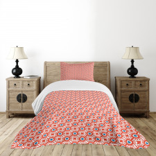 Vivid Mosaic of Circles Bedspread Set