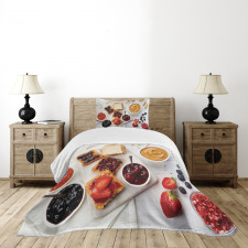 Sandwiches on White Bedspread Set