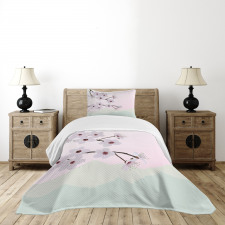 Motifs with Trees Bedspread Set