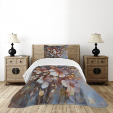 Oil Painting Cherry Bedspread Set