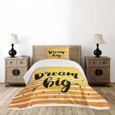 Horizontal Ombre Line Design Bedspread Set