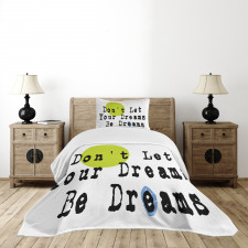 Message Typographic Pattern Bedspread Set