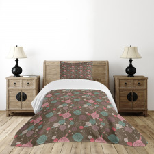 Romantic Roses and Dragonfly Bedspread Set