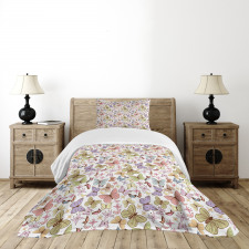 Doodle Motley Butterflies Bedspread Set