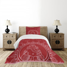 Elephant Diwali Traditions Bedspread Set