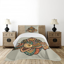 Abstract Seashell Art Bedspread Set