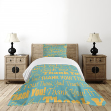 Appreciation Artwork Text Bedspread Set