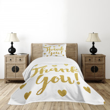 Repeating Mini Hearts Bedspread Set