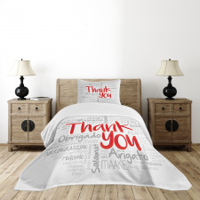 Appreciation Merci Danke Bedspread Set