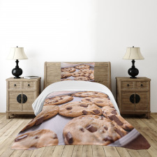 Chocolate Snacks on a Tray Bedspread Set