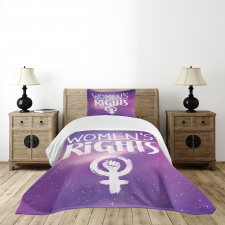 Womens Rights and Fist Bedspread Set