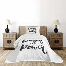 Funky Text Calligraphy Bedspread Set