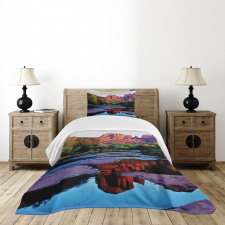 Majestic Cliffs Dawn Photo Bedspread Set