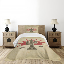 Tribal Saguaro and Sun Bedspread Set